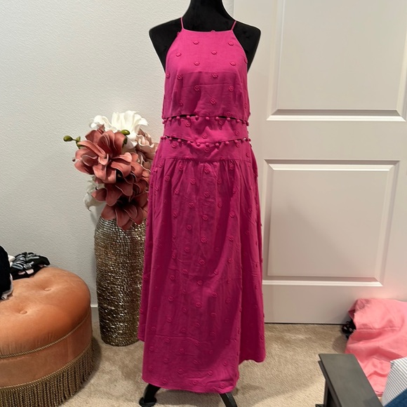 ❌SOLD Farm Rio Linen Blend Midi dress - Picture 6 of 14